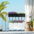 thumbnail image 2 of Outsunny 2 Pack 20 Inch Railing Planter Box, Hanging Flower Pots, Black, 2 of 9