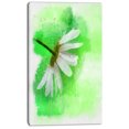 thumbnail image 2 of Camomille Blanche avec Éclaboussures Vertes - Impression sur Toile Florale, 2 of 3