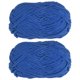 thumbnail image 1 of 2Madejas Chenilla Hilo Terciopelo Manta Hilo 2x100g/7.1oz 6 Súper Voluminoso Poliéster Suave Tejido para Ganchillo Tejedura Bolsos Bufanda Sombrero, Oscuro Azul, 1 of 7