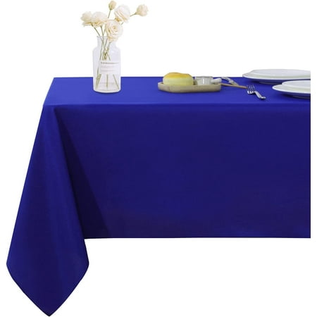 

Rectangle Table Cloth for Dinning Tables Kitchen 100% Cotton Table Top Covers 600 TC Dust Proof Linen Covers for Tables Soft and Luxury Pack of 5 Piece - Royal Blue Solid 60 x 90 Inch.