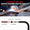 thumbnail image 5 of ARCCAPTAIN for Lincoln Weld Part Magnum 200/250 Tweco #2 parts .035" Contact Tip Nozzle Diffuser MIG Welding Gun Accessory Kit for Lincoln Magnum 200/250 Tweco #2 (.035" Accessory Kit), 5 of 7