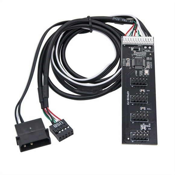 USB2.0 Header Splitter 9 Pin 1 A 4 Extensión Hub Splitter con Cable de Interfaz IDE para PC Adaptador Mainboard