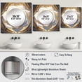 thumbnail image 4 of Designart "Exquisite White Rose Delicate Glamorous Artwork" Rose White Large Square Mirror - Square Bedroom Mirror Printed Wall Decor - Traditional Square Printed Wall Mirror Art, 4 of 5
