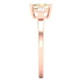 thumbnail image 3 of 0.8 ctw 3 Stone Anniversary Ring for Women | Emerald Cut Natural Morganite | Hyperallergenic Solid 18K Rose Gold, 3 of 5