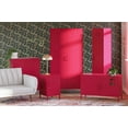 thumbnail image 3 of Novogratz Cache 2 Door Metal Locker-Style Storage Accent Cabinet, Magenta, 3 of 13