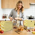 thumbnail image 6 of Toaster Cover 2 Slice, Yellow Gradient Dustproof Bakeware Oven Protector with Top Hook, Farm Plaid Buffalo Checkered Gingham Waterproof Small Kitchen Appliance Toasters Dust Cover, 12"x7.5"x8", 6 of 7