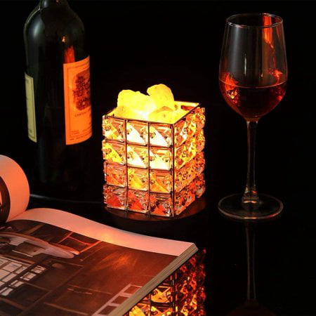 Yosoo Himalayan Salt Lamps, Pink Crystal Salt Rock Lamp, Dimmable Switch Orange Night Light,Bedroom Decoration and Lighting, Best Gift Idea(CE, RoHs, FCC, UL