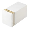 thumbnail image 3 of Servilletas de papel desechables, 100 unidades, con estampado dorado, para invitados, servilletas suaves para cenas, fiestas, bodas, cocinas, baños, restaurantes, cumpleaños, bodas, fiestas, 40 x 30, 3 of 4