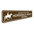 thumbnail image 3 of Horseback Riding Sign, Custom State Park Location Arrow Horse Lover Sign, Park Recreation Aluminum Decor - 4x18 inches, 3 of 4