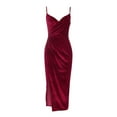 thumbnail image 3 of IROINNID Sheath Dress For Women Sexy Sleeveless Full-Length Solid Color Dress, 3 of 7