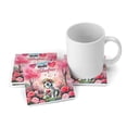 thumbnail image 3 of Hello Valentine’s Day Alaskan Malamute Flower Crown Romantic Pink Floral Set of 4 Stone Coasters Alaska Mal Dog Lovers Gifts 4x4in Absorbent Soapstone Coaster - 00031, 3 of 5