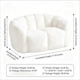 thumbnail image 5 of QuzyAor 59" Bean Bag Chair for Adults, Faux Fur 2 Seater Loveseat Floor Sofa, Ultra Soft Fluffy Memory Foam Couch for Living Room Bedroom, Beige, 5 of 10