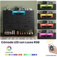 thumbnail image 3 of Armario de cinco Cajones para Organizar el Dormitorio, con Enchufes Eléctricos con Indicadores LED y Puertos USB, Adecuado para Dormitorios, Salones y Oficinas, 120 x 30 x 100 cm (Negro), 3 of 7