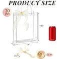 thumbnail image 2 of Clear Plastic Gift Bags with Handles, Reusable Party Favor Bags with Ribbon Transparent Gift Wrap Bags Bulk for Weddings Birthdays, 2 of 10