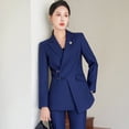 thumbnail image 5 of Diseño de temperamento sentido nicho diosa fan estilo occidental presidente ropa de trabajo ropa de negocios traje de mujer, 5 of 5