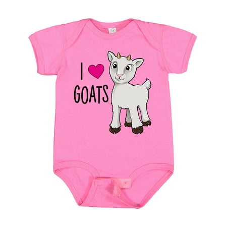 

Inktastic I Love Goats- Cute Goat Gift Baby Boy or Baby Girl Bodysuit