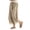 Khaki, variant on MLCDZ Lace Wide Leg Pants for Women Elastic Waist Drawstring Summer Lightweight Breathable Casual Pants Home Indoor Activities Trousers with Pockets