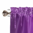 thumbnail image 5 of Bedroom Curtains 63 Inches length, Modern Purple Window Treatment Curtain Drapes, Abstract Diamond Luxury Gradient Rod Pocket Curtain Panels for Living Room Kitchen, 42"x63", 2 Panels, 5 of 7