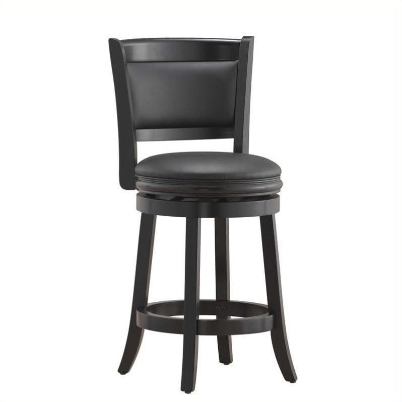 Boraam Augusta 24" Swivel Counter Stool in Black | Walmart ...