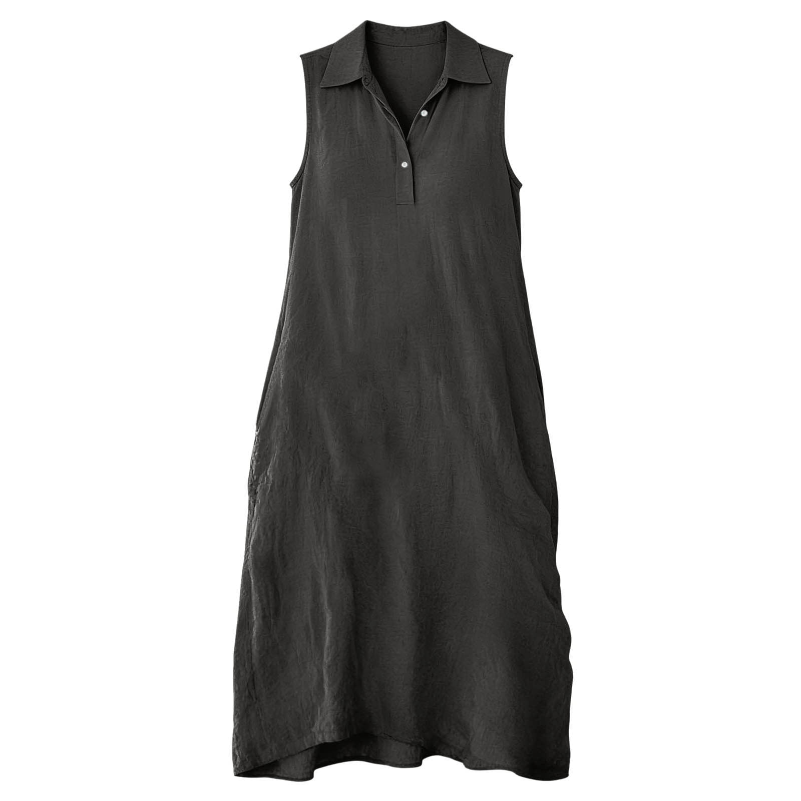 amazon black linen dress VBVC Women's Lapel Cotton-Linen Maxi Dress,Ladies Button Front Dress,Breathable Sleeveless Sundress For Women,Dark Gray,S-2XL 13-15-years hits above the ankle Women's Long Sleeve A-Line Size:41 (EU) / 8 (US) / 7 (UK)