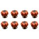 thumbnail image 1 of 8 x Ceramic Drawer Knobs Pumpkin Shape Furniture Knob for Kitchen Drawers and Cupboards (Orange), 1 of 5