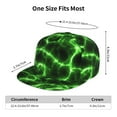 thumbnail image 6 of Balery Baseball Cap Flat Bill Hats for Men Adjustable Size for Running Workouts and Outdoor Activities All Seasons Dad Hat(Green Lightning ), 6 of 9