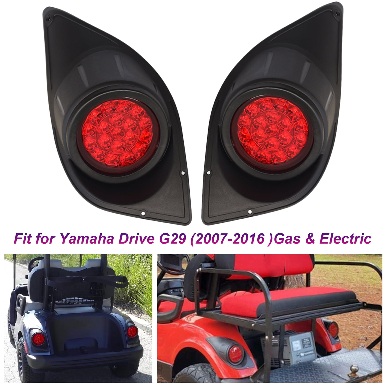 LED Golf Cart Tail Light Kit for Drive G29 2007-2016, 12V Rear Light Replacement Assembly Fit Gas & Electric Carts Easy Plug-and-Play Upgrade