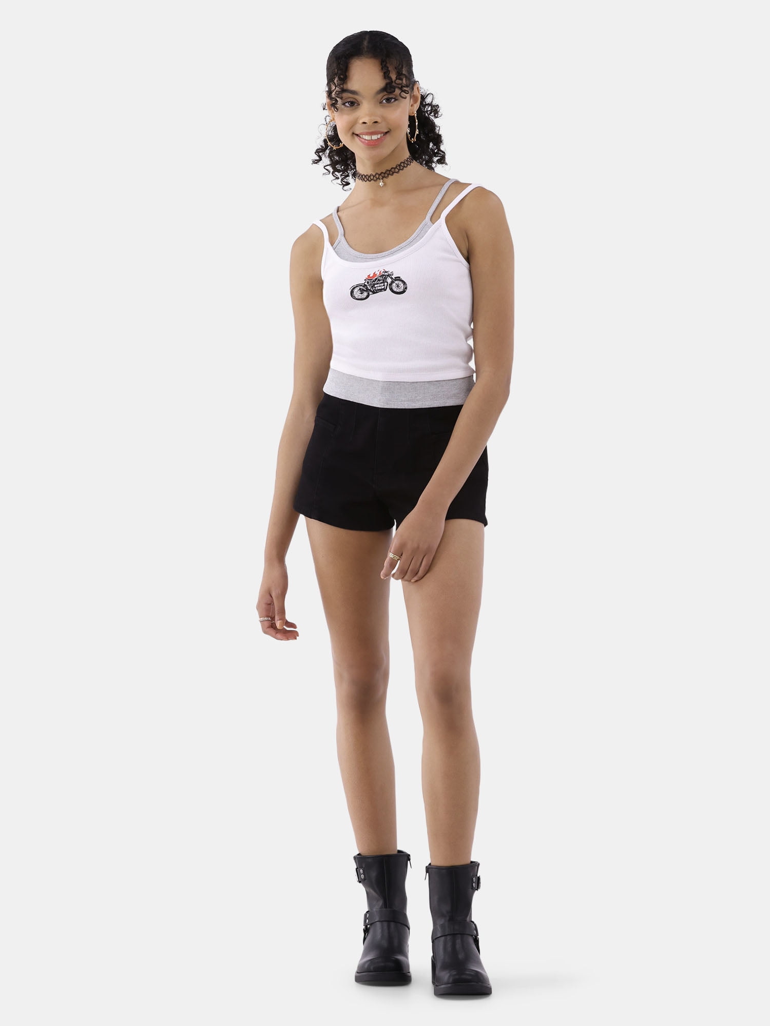 No Boundaries Double Layer Graphic Cami, Women’s
