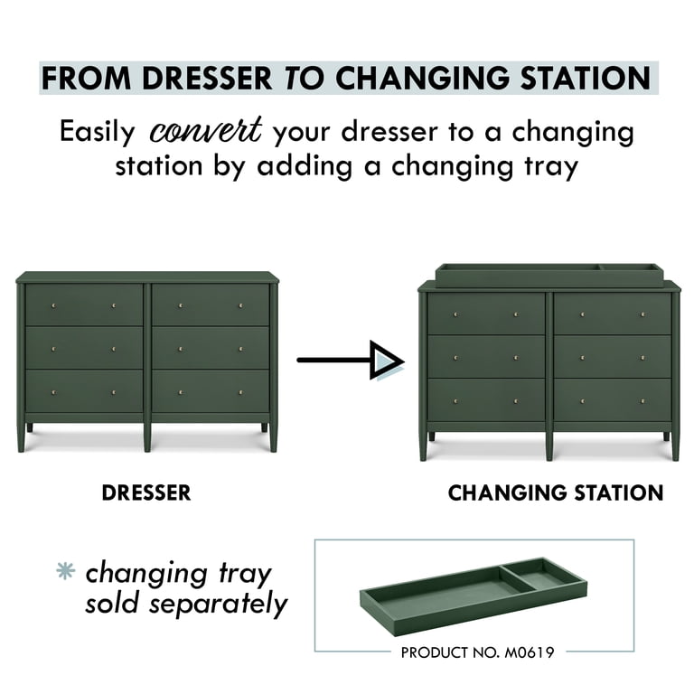davinci green dresser DAVINCI | Marley 6-Drawer Double Dresser main image 0