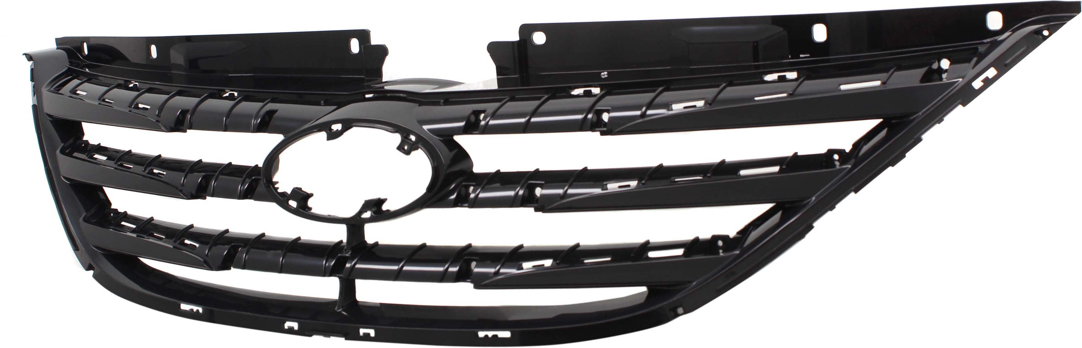 Grille Assembly Compatible With 2011-2014 Hyundai Sonata Textured Black Shell and Insert