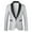 Silver, variant on ZQUUVOU Men's Casual Suit Jacket Sequin Skinny Dress Blazer with Pocket One Button Shawl Collar Silm Coat for Wedding Guest Party Blue