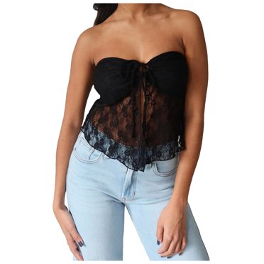 Lixiuxyad Silk Tank Tops Women Tube Top Summer Off Shoulder Strapless Top Elegant Bandeau Top Off Shoulder Top
