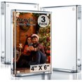 Acrylic Picture Frames 4x6 Inches Clear Frameless Set of