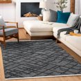 thumbnail image 3 of Anthracite Geometric Area Rugs for Living Room Washable Rugs Boho Moroccan Area Rug Soft Neutral Geometric Bohemian Carpet Distressed Indoor Rug for Bedroom Dining Room Office Foldable Nonslip Rug, 3 of 9