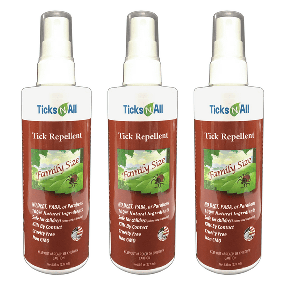 All Natural Tick Repellent 8oz (3 bottles)