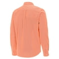 thumbnail image 3 of Men's Antigua Orange Edmonton Oilers Porter Woven Tri-Blend Long Sleeve Button-Down Shirt, 3 of 3