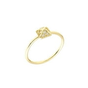 Sole Du Soleil SDS10825R6 Lupine Collection Womens 18k Yellow Gold Plated Fashion Geo Ring - Size 6