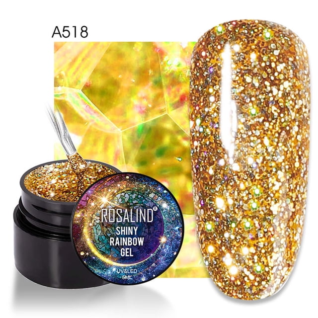 Fiudx Pegamento para Uñas, Esmalte En Gel de Color de 5 Ml, Fórmula de Larga Duración con Curado Uv Led, Brillo Intenso Hasta Por 30 Días, Manicura Diy, Perfecto para Uso Doméstico, Aplicación Segura