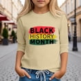 thumbnail image 2 of BOOMNY Baby Girls Tshirts 3/4 Sleeve T Shirts for Girls Letter Graphic Breathable Loose Fit Cozy Childrens Dailywear, 2 of 4