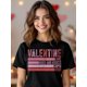 thumbnail image 1 of Women's Valentine's Day Graphic T-Shirt, Casual Crew Neck Short Sleeve Top, Knit Fabric, All-Season Love & Hugs Print Tee, Valentine's Day Outfit, 1 of 6