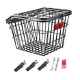 thumbnail image 1 of Cesta trasera para bicicleta, estante de carga para bicicletas, equipaje para aire libre Negro con tapa, 1 of 8