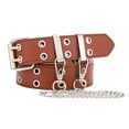 thumbnail image 1 of Ceinture en Cuir pour Hommes, Ceinture Pantalon, Ceinture Double Trou avec Cuir pour Femmes et Hommes, Ceinture Jeans, Ceinture pour Hommes, Ceinture en Cuir pour Hommes, 1 of 9