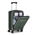 thumbnail image 6 of YYAo Luggage Set, Suitcase Set, Travel Luggage,Carry On Luggage 22 X 14 X 9 Airline Approved, Abs+Pc 20 Inch Luggage With Front Compartment,Dark Green Color, 6 of 6