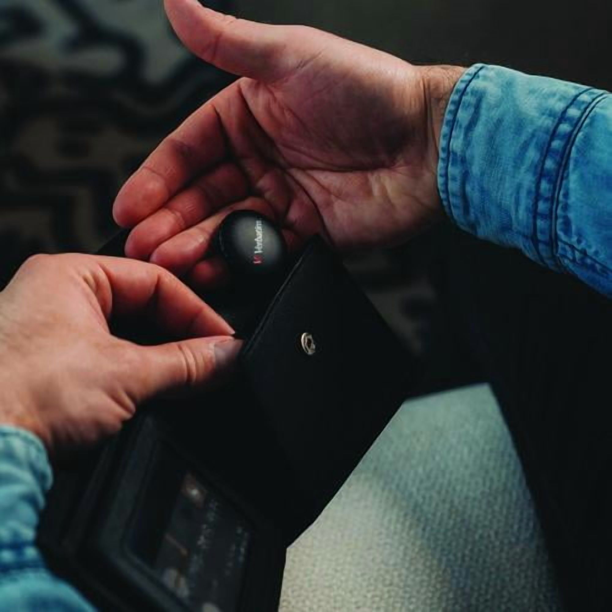 My Finder Bluetooth Coin Tracker for Apple iOS, Black | Bundle of 2