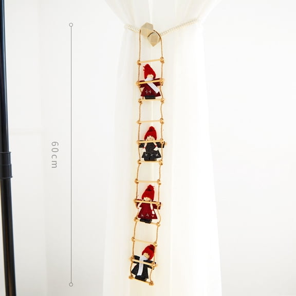 MXTPOV New Christmas Ornaments for Christmas Tree, Four Felt Dolls Climbing on Rope, Christmas Tree Decorations, Christmas Decorations for Party Car Home Decor