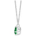 thumbnail image 2 of ANGARA Natural Classic Trio Emerald Necklace in 14K White Gold for Women (Size-4mm) | May Birthstone, Birthday, Anniversary, Jewelry Gift for Women | Natural Emerald Necklace, 2 of 10
