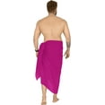 thumbnail image 3 of HAPPY BAY Men's Pareo Regular Swimsuits Sarong Long Swim Beach Wrap One Size Solid, Plain Summer Vacation Aloha, 3 of 4