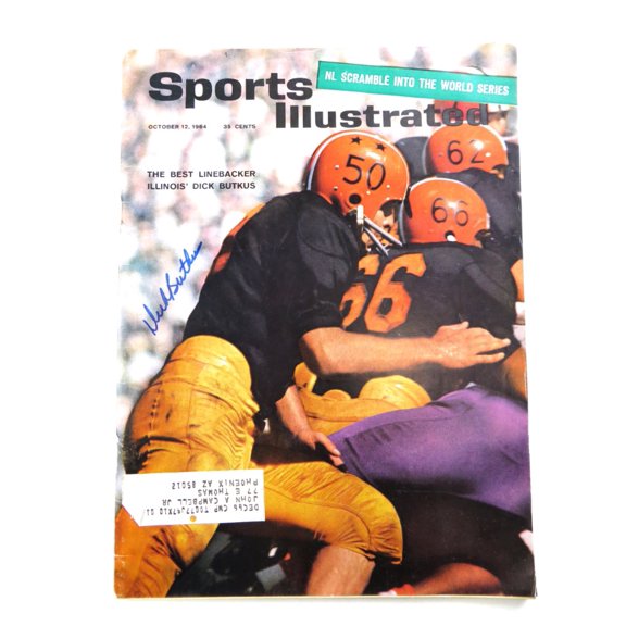 Dick Butkus Signed Autograph Magazine Sports Illustrated 1964 Bears JSA AH03502