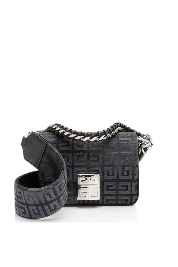 Pre-Owned Givenchy 4G Embroidered Canvas 4G Small Shoulder Bag