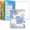 Floral - Blue, variant on Clipboard Folio with Refillable Notepad, Folder with 10 Storage Pockets for Letter Size, Spiral Clipboard Notebook, Cute Portfolio for School, Office & Nursing